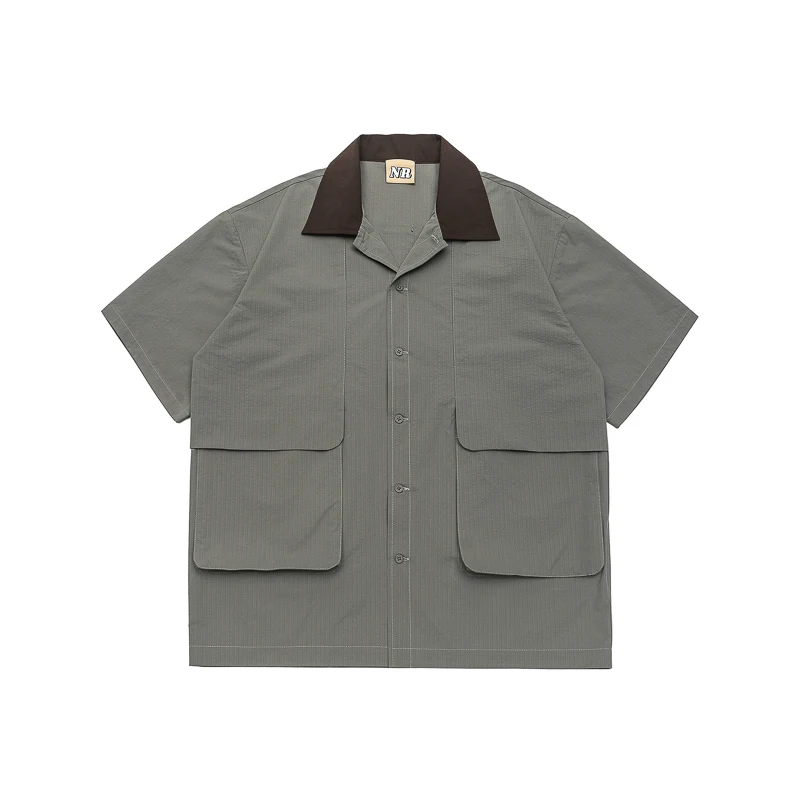 Outdoor Waterproof Quick Dry Large Pocket Track Tooling Shirt Men Streetwear Loose Casual Short Sleeve Techwear Cargo Shirts
Outdoor Waterproof Quick Dry Large Pocket Track Tooling Shirt Men Streetwear Loose Casual Short Sleeve Techwear Cargo Shirts