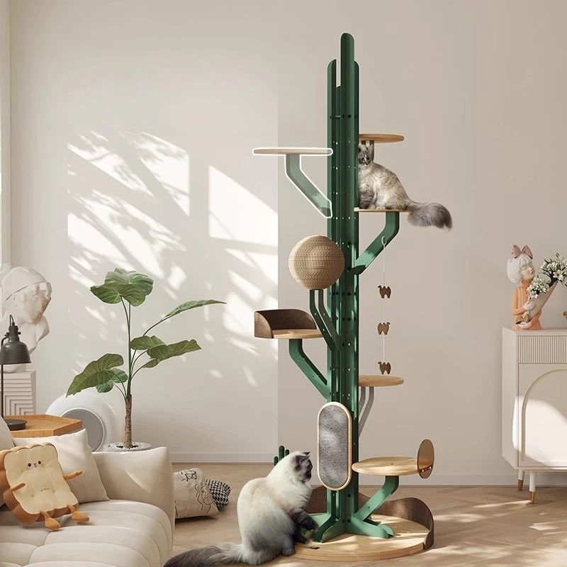 Cactus cat climbing frame wrought iron solid wood household cat nest cat tree space capsule integrated does not occupy a stable
Cactus cat climbing frame wrought iron solid wood household cat nest cat tree space capsule integrated does not occupy a stable