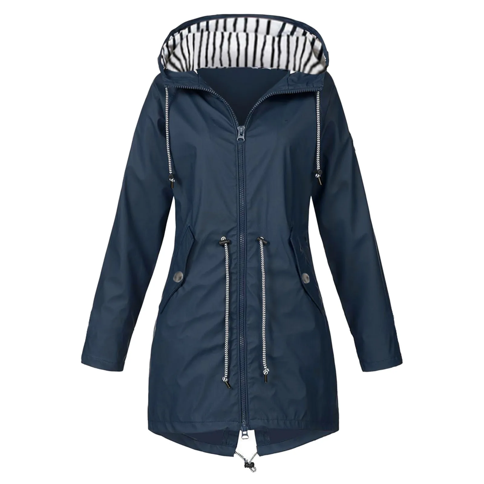Spring And Autumn Hooded Women's Windproof Outwear Lightweight Solid Color Long Sleeve Loose Female Windbreaker With Pockets
Spring And Autumn Hooded Women's Windproof Outwear Lightweight Solid Color Long Sleeve Loose Female Windbreaker With Pockets