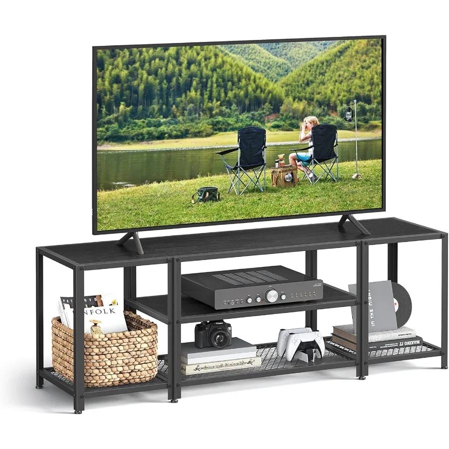Modern TV Stand for TVs up to 65 Inches 3-Tier Entertainment Center Industrial TV Console Table with Open Storage Shelves for L
Modern TV Stand for TVs up to 65 Inches 3-Tier Entertainment Center Industrial TV Console Table with Open Storage Shelves for L