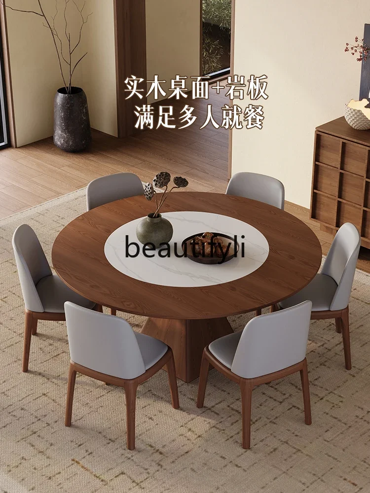 Inlaid slate turntable solid wood dining table and chairs, Nordic, type dining table household ash wood rotation
Inlaid slate turntable solid wood dining table and chairs, Nordic, type dining table household ash wood rotation