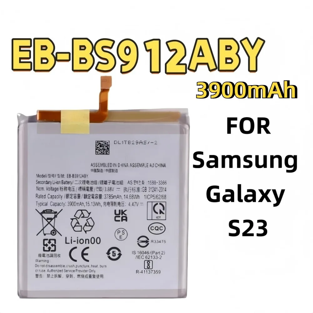 New 3900mAh EB-BS912ABY Replacement Battery For Samsung Galaxy S23 Long Lasting Mobile Phone Battery Accessories
New 3900mAh EB-BS912ABY Replacement Battery For Samsung Galaxy S23 Long Lasting Mobile Phone Battery Accessories