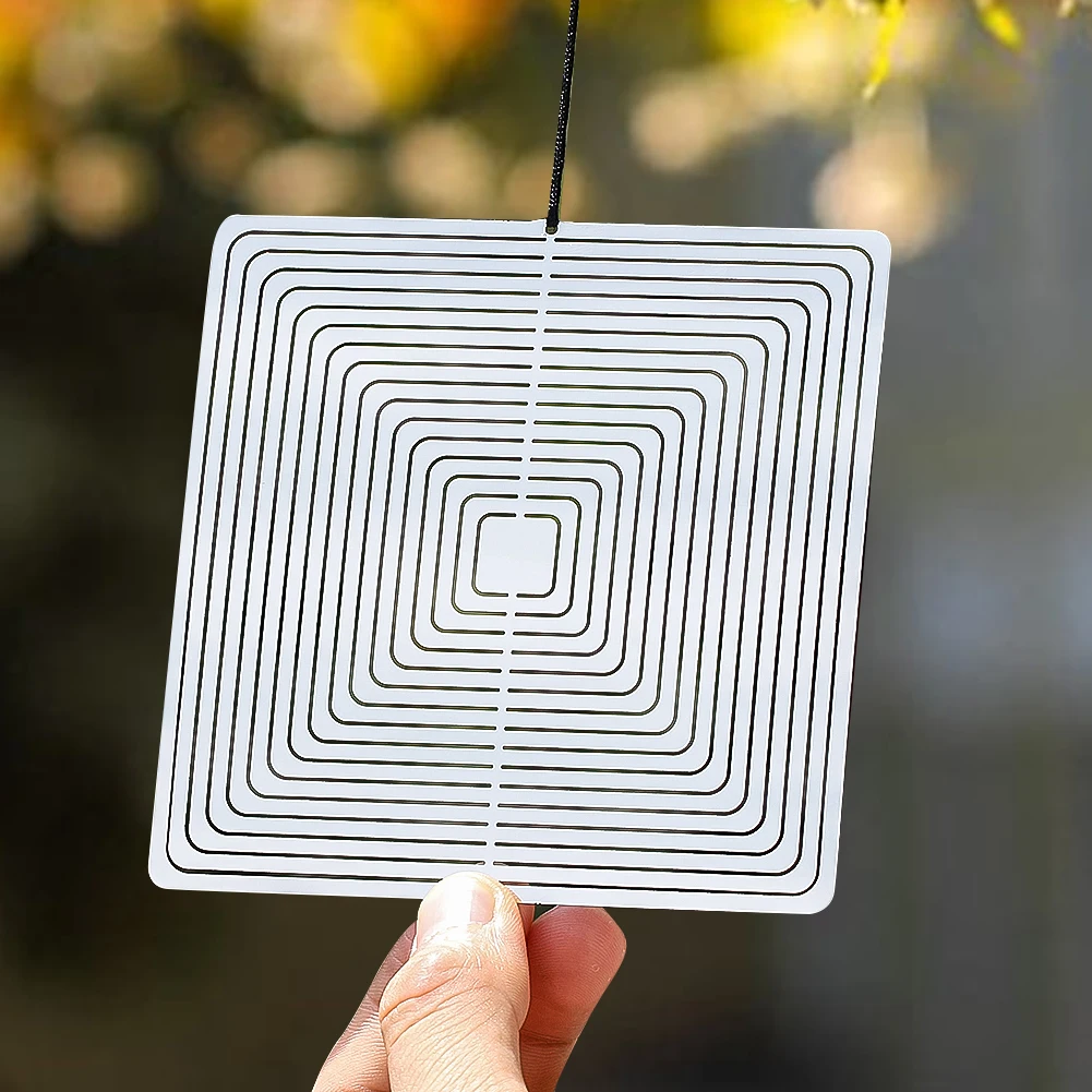 Square Wind Spinner 3D Rotating Weather Vane Flowing Effect Wind Chimes Hanging Stainless Steel Mirror Reflective Wind Driver
Square Wind Spinner 3D Rotating Weather Vane Flowing Effect Wind Chimes Hanging Stainless Steel Mirror Reflective Wind Driver