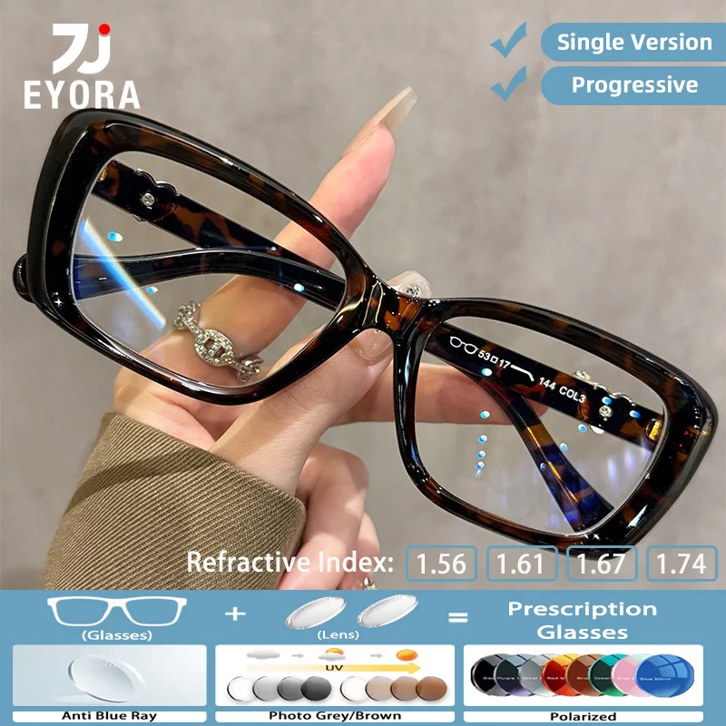EYORA New Arrival Square TR90 Reading glasses for Women Myopia and Hyperopia Anti Blue Light Progressive Photochromic glasses
EYORA New Arrival Square TR90 Reading glasses for Women Myopia and Hyperopia Anti Blue Light Progressive Photochromic glasses