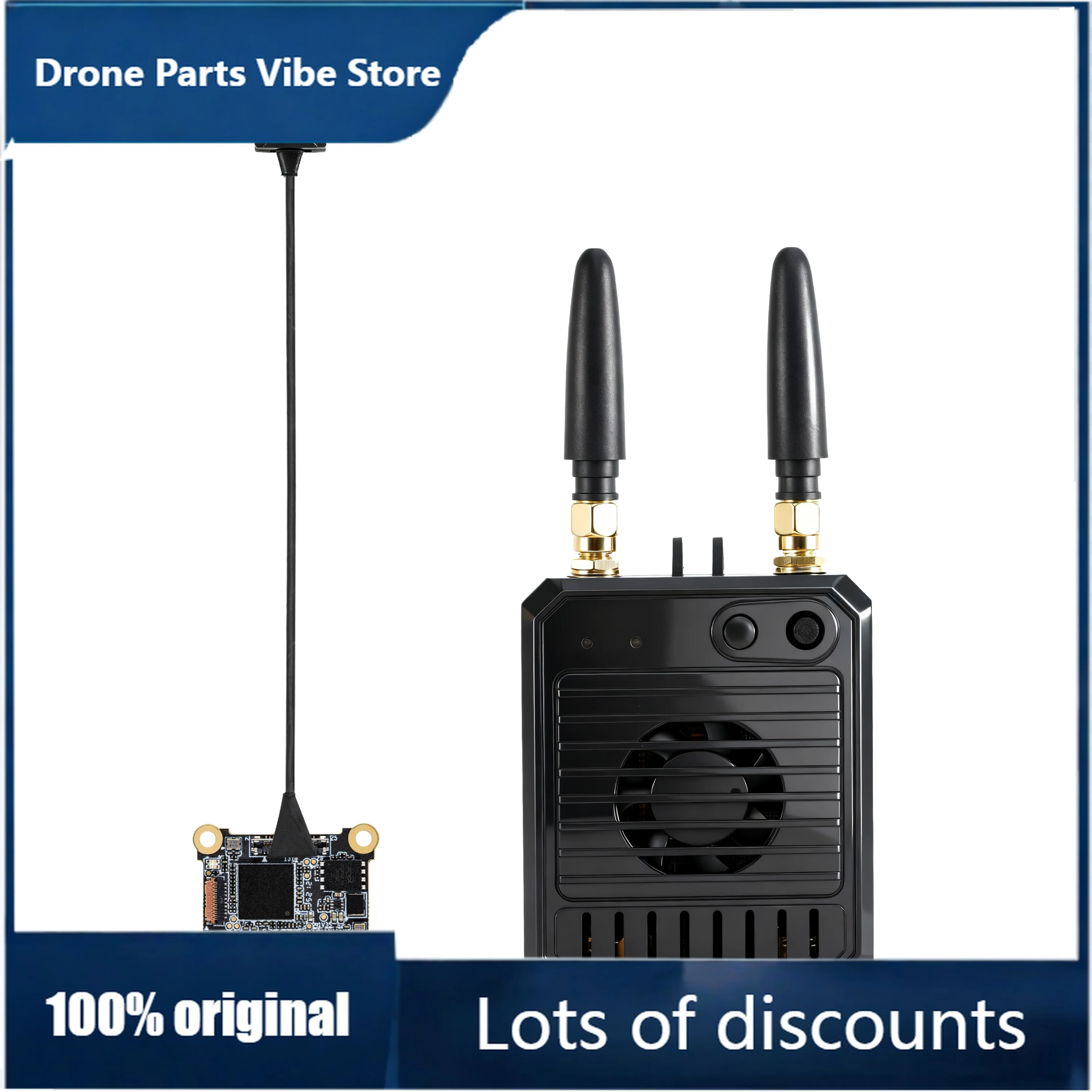 Комплект для передачи видео FySTARTRC VT5 5.8G с двумя антеннами, 1080P60, 16 Мбит/с, большой радиус действия, для дронов, самолетов, автомобилей, лодок
Комплект для передачи видео FySTARTRC VT5 5.8G с двумя антеннами, 1080P60, 16 Мбит/с, большой радиус действия, для дронов, самолетов, автомобилей, лодок