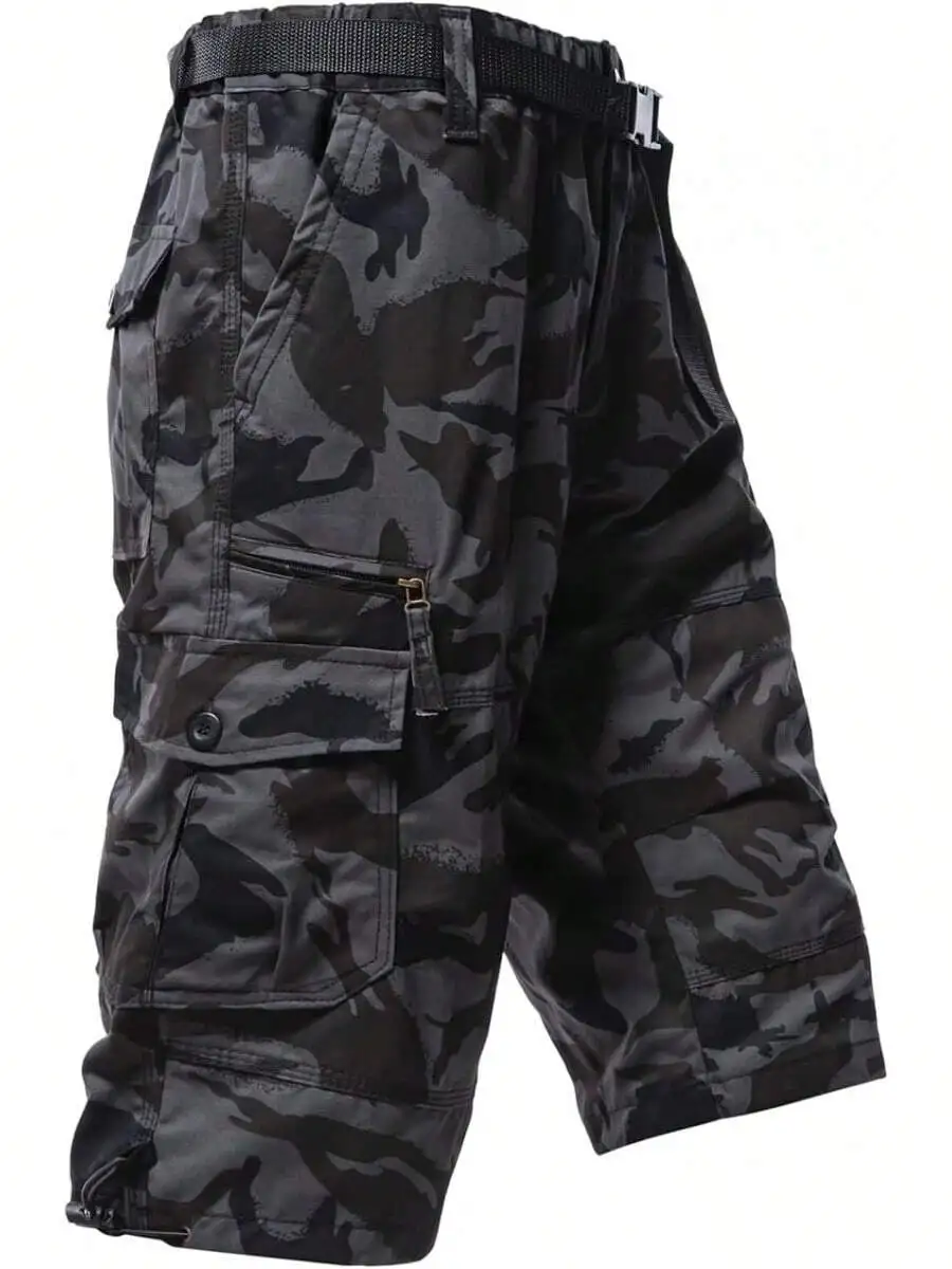 Mens Camouflage Cargo Shorts 3/4 Length Loose Fit Elastic Waist Cotton Hiking Running Shorts
Mens Camouflage Cargo Shorts 3/4 Length Loose Fit Elastic Waist Cotton Hiking Running Shorts