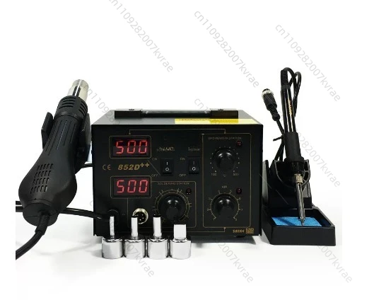 Soldering and Desoldering Station 852D+ Electric Soldering Iron for Mobile Phone, Computer, and Home Appliance Repair
Soldering and Desoldering Station 852D+ Electric Soldering Iron for Mobile Phone, Computer, and Home Appliance Repair