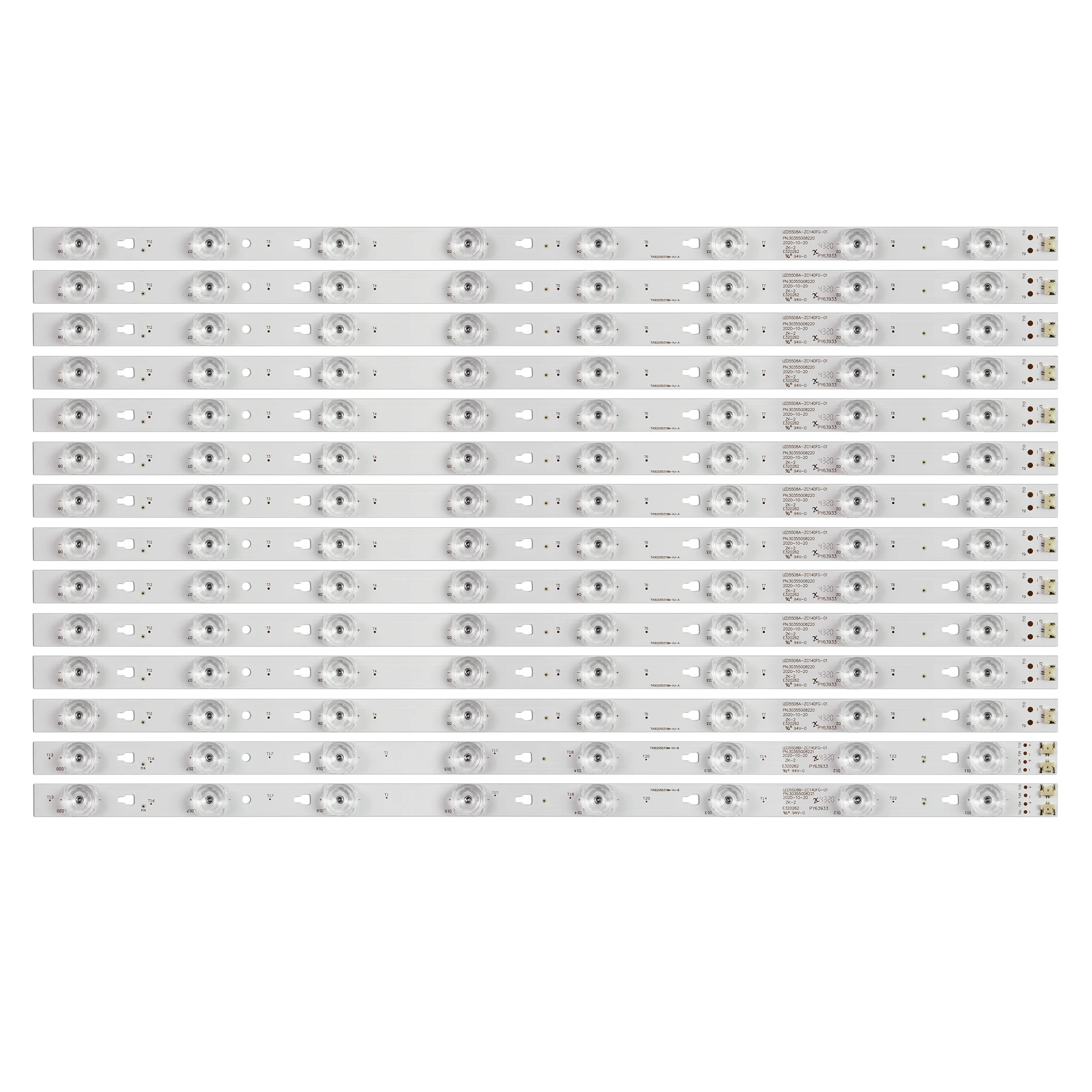 LED Backlight strip 8 lamp For 55"TV D5551A LS55AL88A72 LED55D8B A LED55D8A-ZC14DFG-01 LED55D8B-ZC14DFG-01 30355008220/21
LED Backlight strip 8 lamp For 55"TV D5551A LS55AL88A72 LED55D8B A LED55D8A-ZC14DFG-01 LED55D8B-ZC14DFG-01 30355008220/21