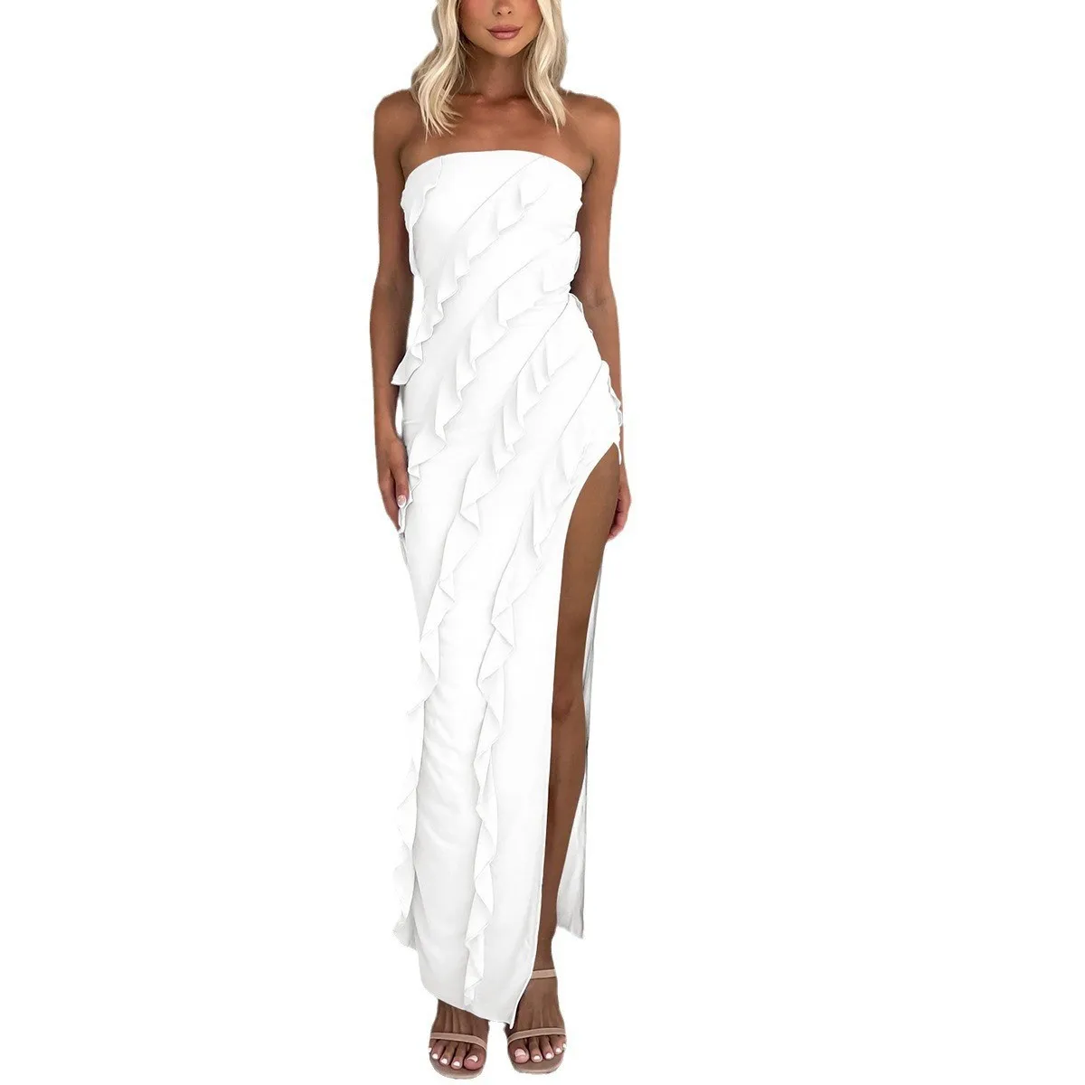 Customized Cross-border Hot-selling Bandeau Dress European And American Summer Sexy Side Slit Irregular Hip Skirt
Customized Cross-border Hot-selling Bandeau Dress European And American Summer Sexy Side Slit Irregular Hip Skirt
