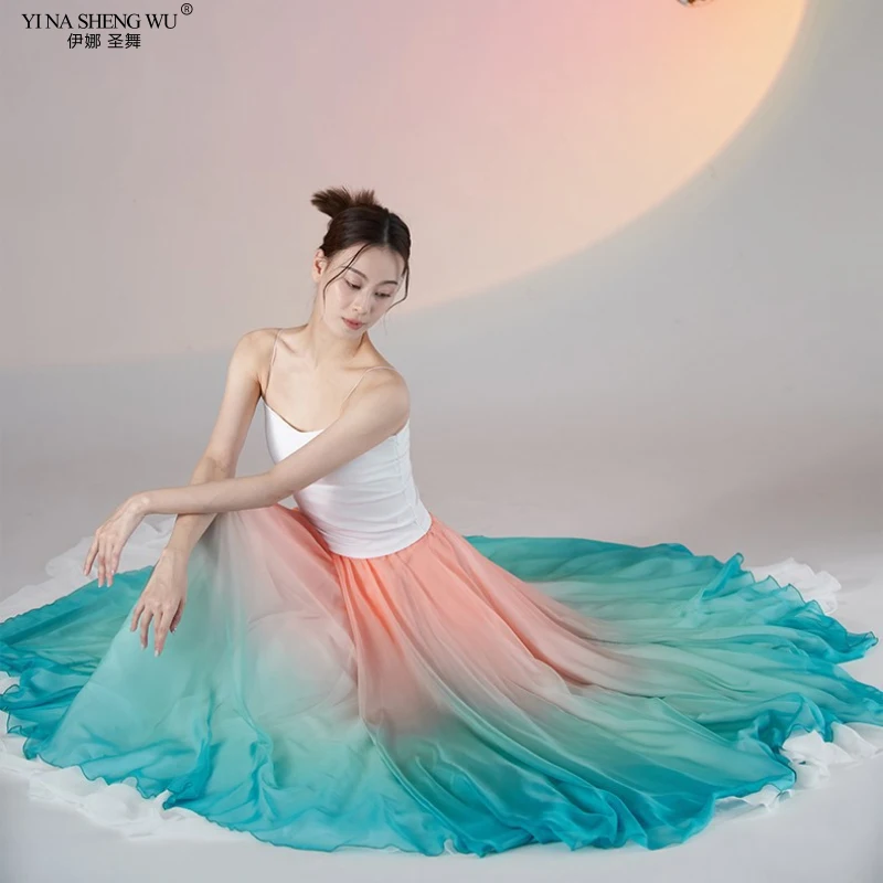 Classical Dance Skirt Women Elegant Large Swing Dress Layer Skirt Chinese Dance Practice Dress Performance Dress Long Costume
Classical Dance Skirt Women Elegant Large Swing Dress Layer Skirt Chinese Dance Practice Dress Performance Dress Long Costume
