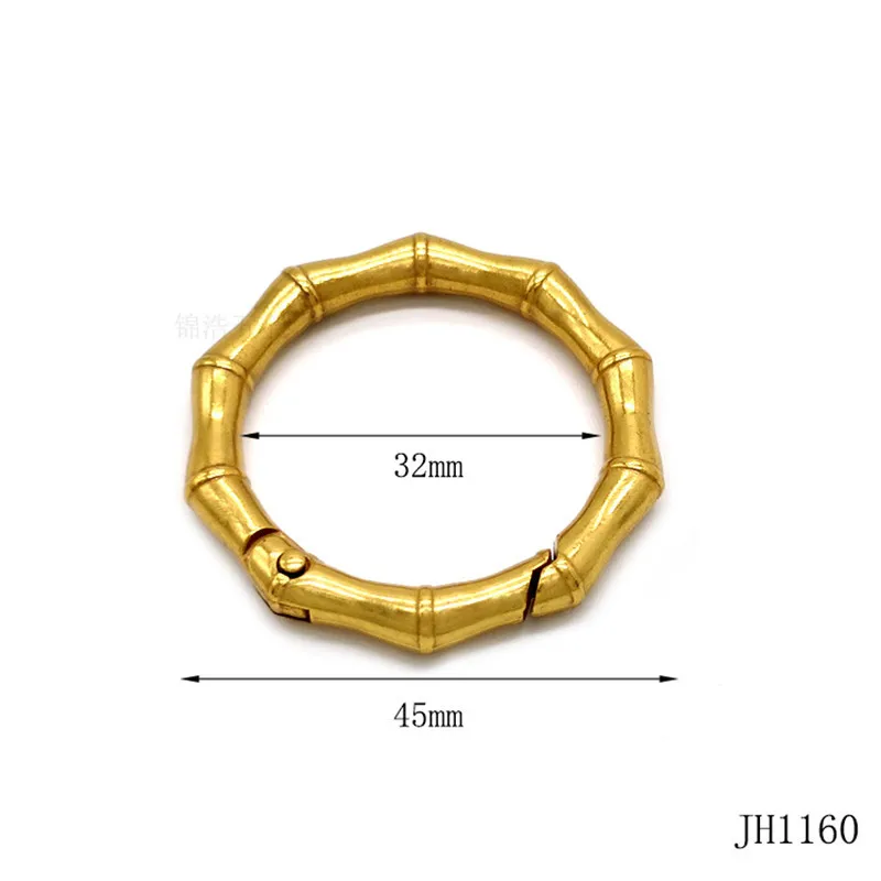 Bamboo spring ring metal gilt open ring buckle luggage hardware spring buckle 20mm 25mm 32mm
Bamboo spring ring metal gilt open ring buckle luggage hardware spring buckle 20mm 25mm 32mm