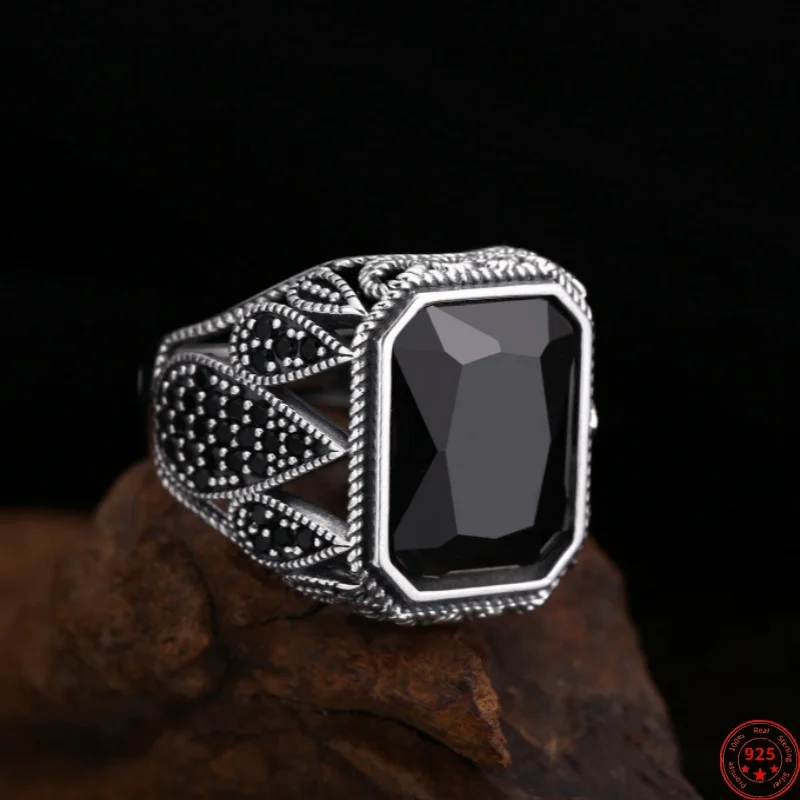 S925 Sterling Silver Charms Rings for Men Women Retro Waterdrop Shaped Pattern Tangent Plane Zircon Fashion Jewelry Wholesale
S925 Sterling Silver Charms Rings for Men Women Retro Waterdrop Shaped Pattern Tangent Plane Zircon Fashion Jewelry Wholesale 