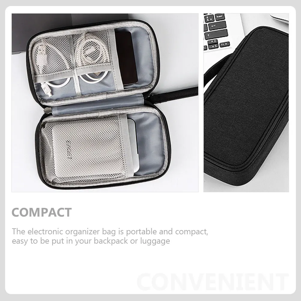 Digital Accessories ganizer Bag Black Portable Cable Storage Case for Travel Removable Partitions Compact Pouch
Digital Accessories ganizer Bag Black Portable Cable Storage Case for Travel Removable Partitions Compact Pouch