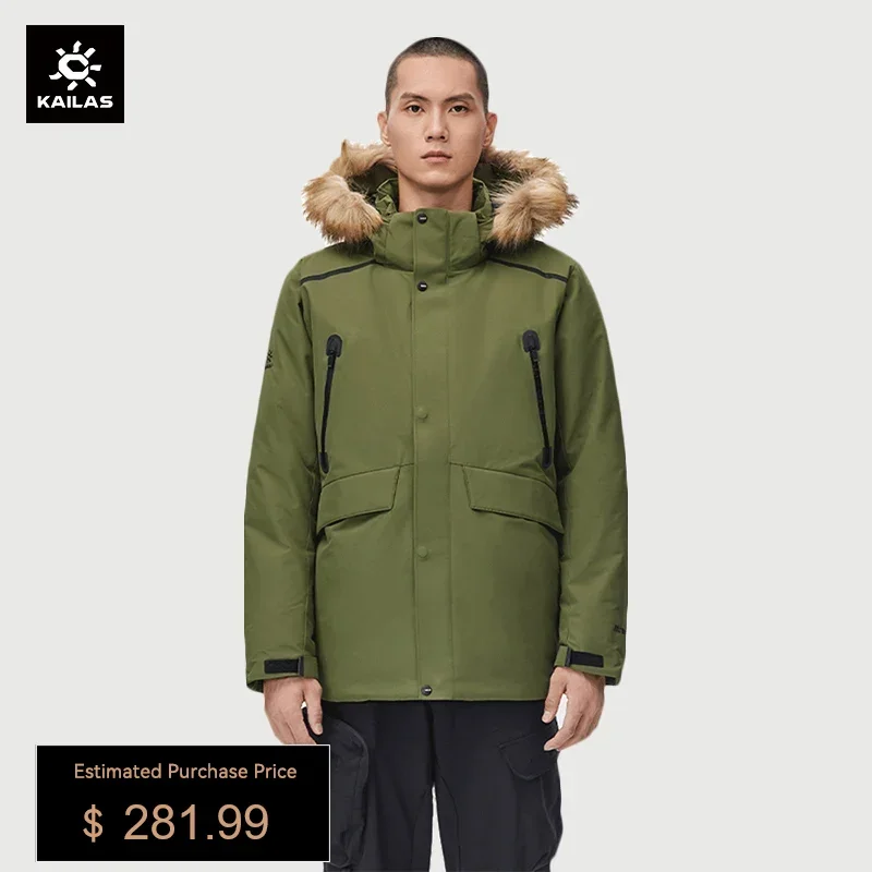 KAILAS Down Coat Thickened Workwear Waterproof Mountaineering Large Fur Collar Mid length Parke Style Goose Down Coat KG2043501
KAILAS Down Coat Thickened Workwear Waterproof Mountaineering Large Fur Collar Mid length Parke Style Goose Down Coat KG2043501