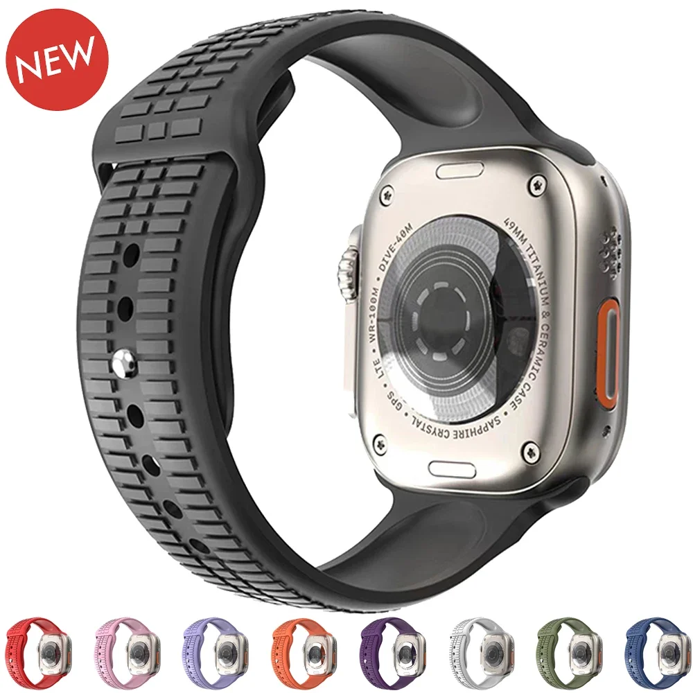 Sport Silicone Strap For Apple Watch Ultra 2 49mm Bracelet Wristband For Apple Watch Series 9 8 7 SE 6 45mm 44mm 42mm Accessory
Sport Silicone Strap For Apple Watch Ultra 2 49mm Bracelet Wristband For Apple Watch Series 9 8 7 SE 6 45mm 44mm 42mm Accessory