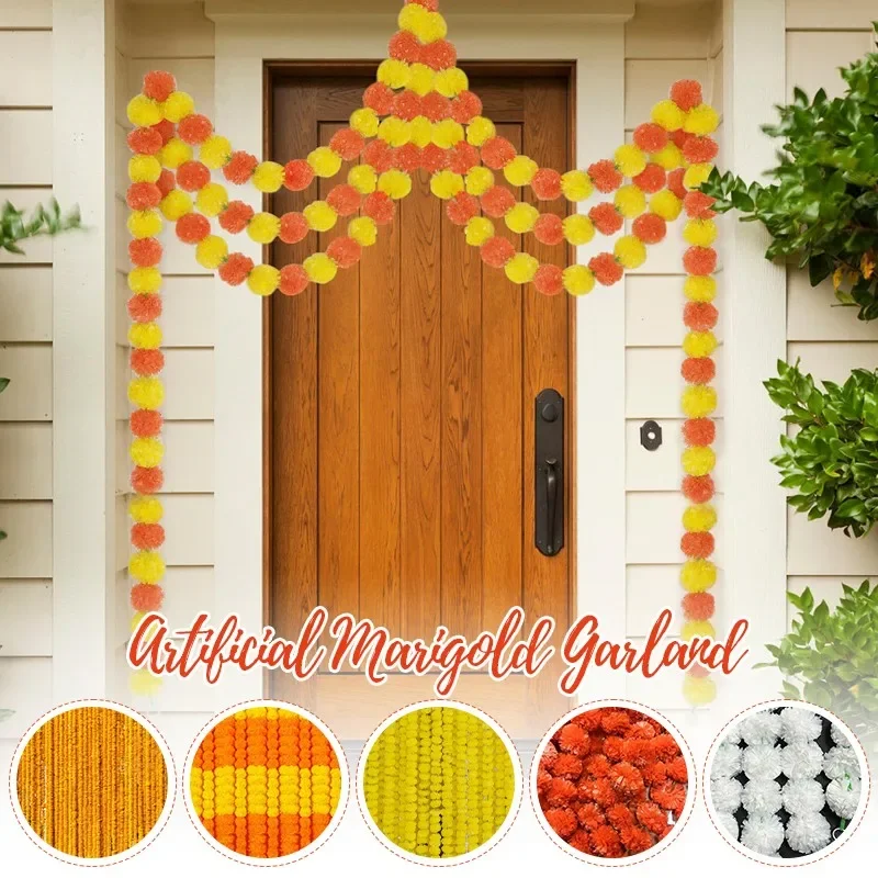 5PC Artificial Marigold Indian Wedding Flower Garlands Mexican Party Decor Day of The Dead Party Artificial Marigold Flowers
5PC Artificial Marigold Indian Wedding Flower Garlands Mexican Party Decor Day of The Dead Party Artificial Marigold Flowers
