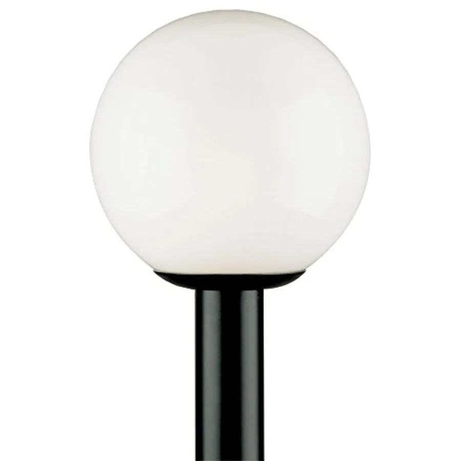 6686100 One-Light Post-Top Exterior Lantern Black Finish Polycarbonate with White Acrylic Globe
6686100 One-Light Post-Top Exterior Lantern Black Finish Polycarbonate with White Acrylic Globe