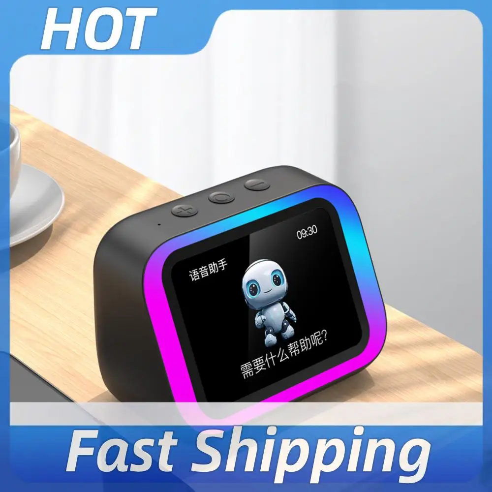 Smart Speaker Voice Assistant Portable BT Speaker Alarm Clock Home Speaker with RGB Lights
Smart Speaker Voice Assistant Portable BT Speaker Alarm Clock Home Speaker with RGB Lights
