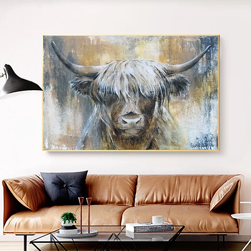 Cow Oil Poster Hanging Picture Canvas Painting Animal Wall Poster Restaurant Hanging Drawing Living Room Bedroom Hotel Decors
Cow Oil Poster Hanging Picture Canvas Painting Animal Wall Poster Restaurant Hanging Drawing Living Room Bedroom Hotel Decors