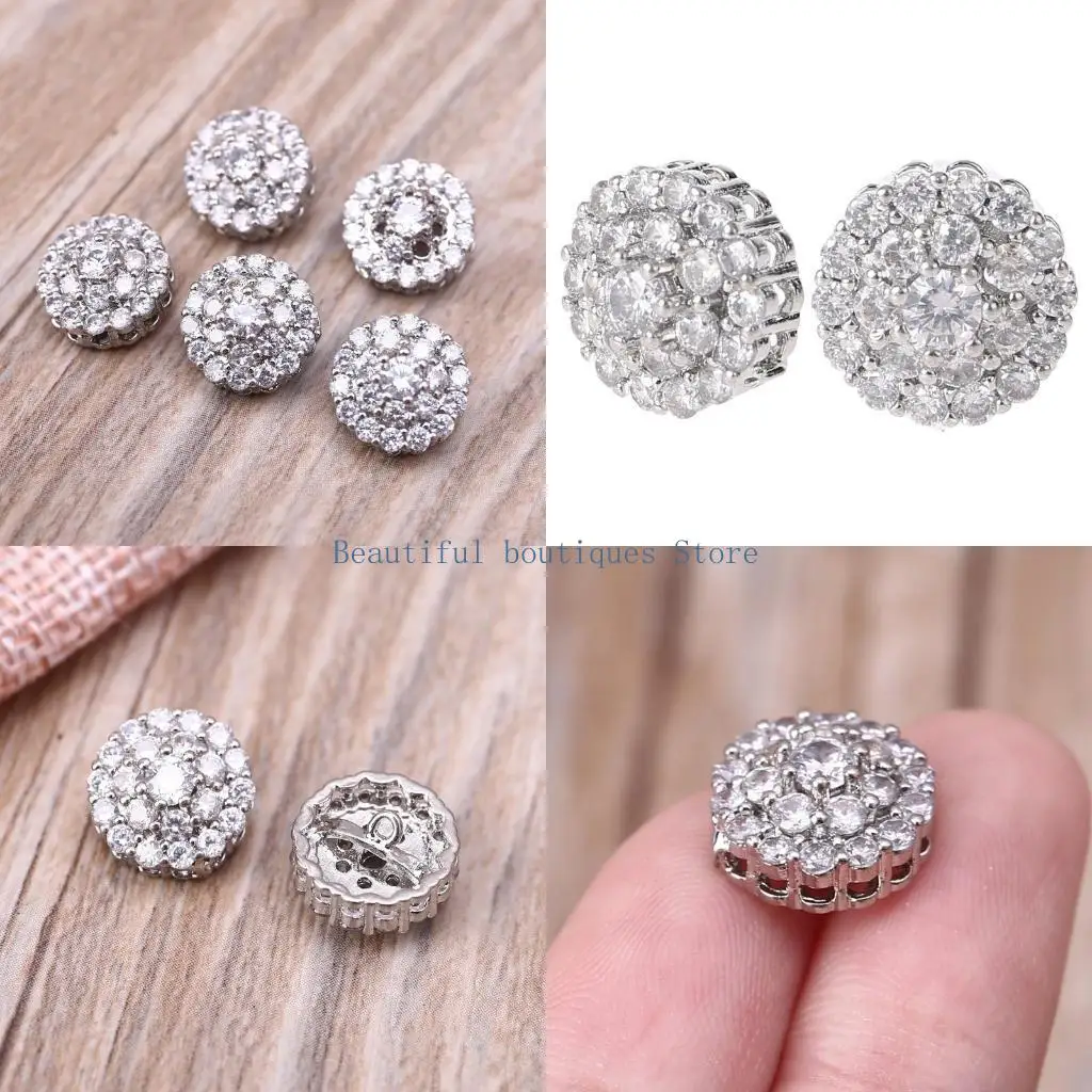 U4LF 5Pcs 12mm Crystal for Rhinestone Flower Round Buttons with Loop Luxurious Metal Embellishments for DIY Crafts Accessory
U4LF 5Pcs 12mm Crystal for Rhinestone Flower Round Buttons with Loop Luxurious Metal Embellishments for DIY Crafts Accessory