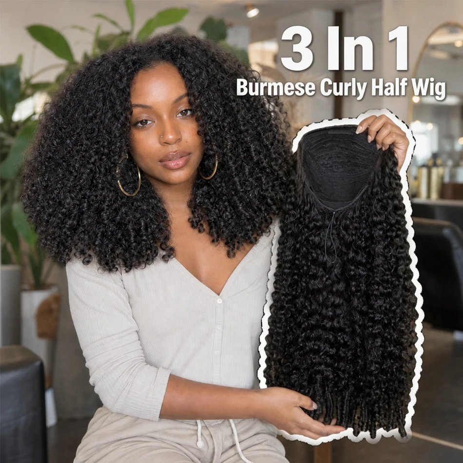 Half Wig Human Hair for Women 36 Inch Burmese Curly with Spiral Curls End Glueless Wigs 220% Density Flip Over Beginner Friendly Wear Go Drawstring Wig No Glue No Sew Natural Color & Easy Install
Half Wig Human Hair for Women 36 Inch Burmese Curly with Spiral Curls End Glueless Wigs 220% Density Flip Over Beginner Friendly Wear Go Drawstring Wig No Glue No Sew Natural Color & Easy Install