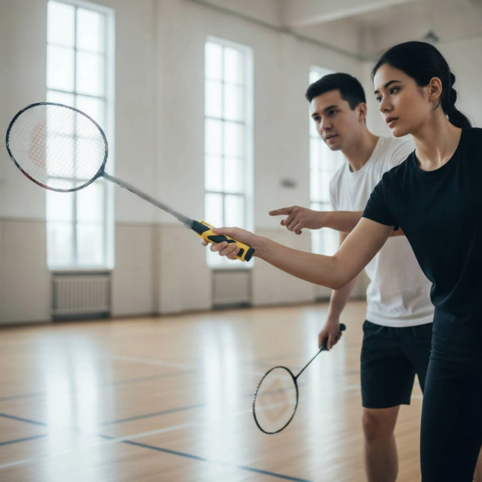 Badminton Grip Corrector Ambidextrous Badminton Grip Training Device Sports Equipment Easy-to-Install for Beginners
Badminton Grip Corrector Ambidextrous Badminton Grip Training Device Sports Equipment Easy-to-Install for Beginners