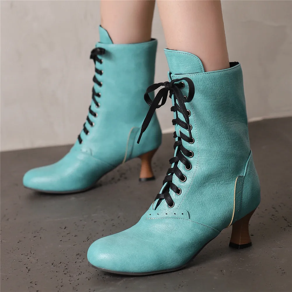 2026 New Lace Up Ladies High Heel Shoes Strange Steampunk Boot Victorian Ankle Boots Women Pointed Toe Thick Soled Short Boots
2026 New Lace Up Ladies High Heel Shoes Strange Steampunk Boot Victorian Ankle Boots Women Pointed Toe Thick Soled Short Boots