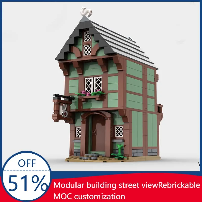 546pcs MOC Medieval Tailor Shop House Modular Building Blocks Model Diy Assembly Educational Toy Home Decoration Birthday Gift
546pcs MOC Medieval Tailor Shop House Modular Building Blocks Model Diy Assembly Educational Toy Home Decoration Birthday Gift