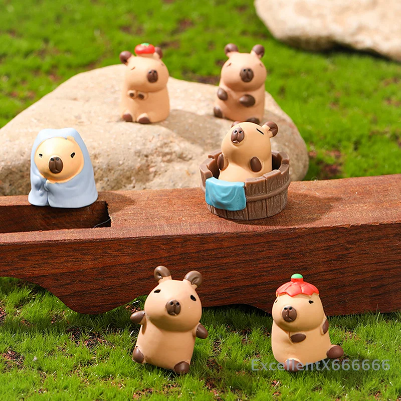 DIY Home Decoration Accessories Kawaii Desktop Decoration Gift Cartoon Cute Capybara Mini Ornaments Miniature Figurines Creative 
DIY Home Decoration Accessories Kawaii Desktop Decoration Gift Cartoon Cute Capybara Mini Ornaments Miniature Figurines Creative