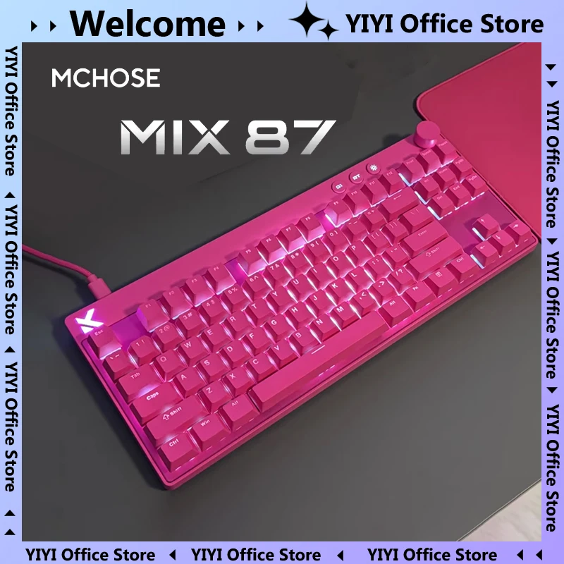 MCHOSE MIX87 e-sports computer keyboard custom wired gaming keyboard 0.08ms low latency 0.001mmRT magnetic switch keyboard
MCHOSE MIX87 e-sports computer keyboard custom wired gaming keyboard 0.08ms low latency 0.001mmRT magnetic switch keyboard