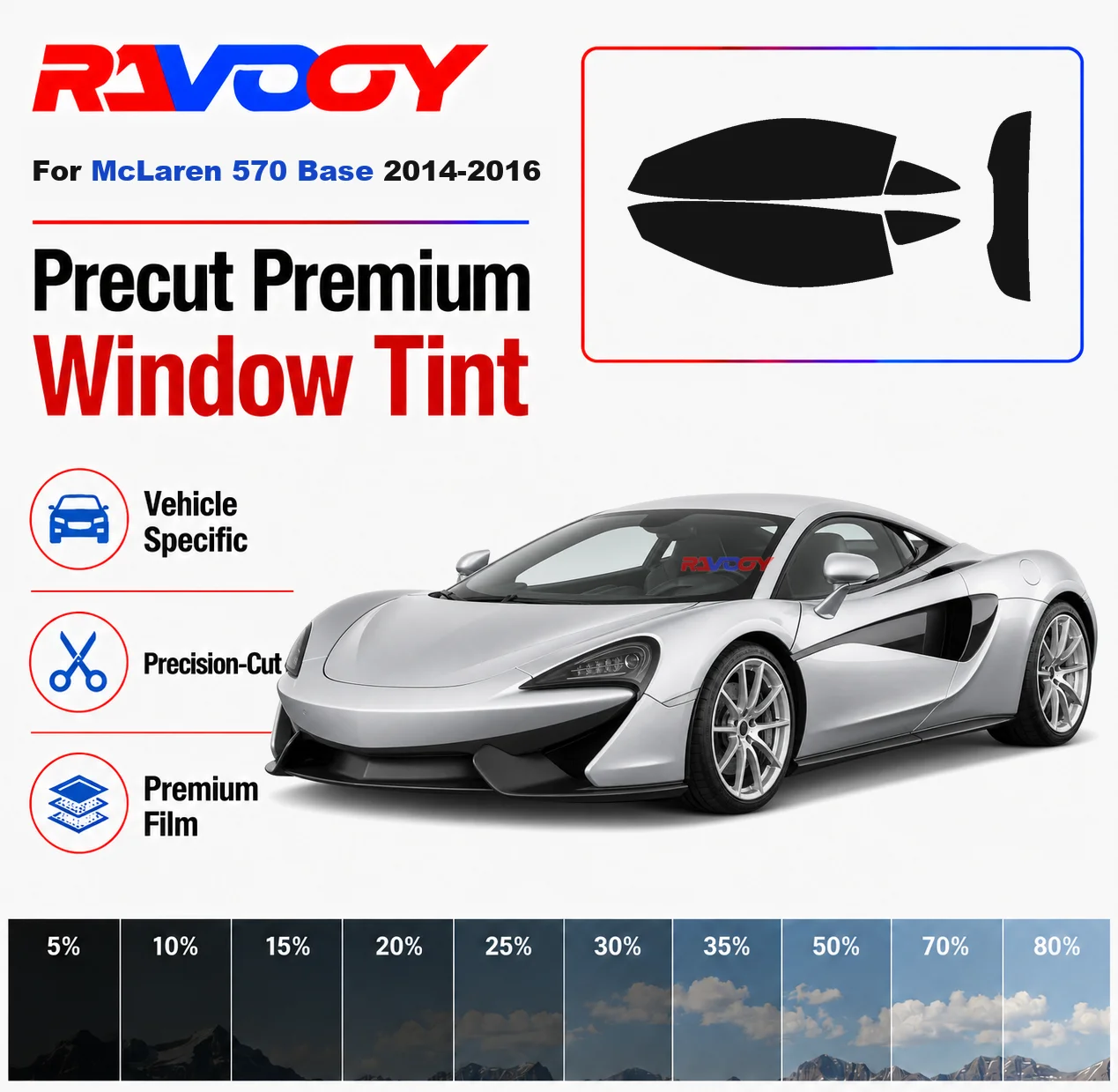 Premium Precut Window Tint Kit Front Rear Windows Rear Windshield For McLaren 570 Base 2014-2016 Complete Set Nano Ceramic Film
Premium Precut Window Tint Kit Front Rear Windows Rear Windshield For McLaren 570 Base 2014-2016 Complete Set Nano Ceramic Film
