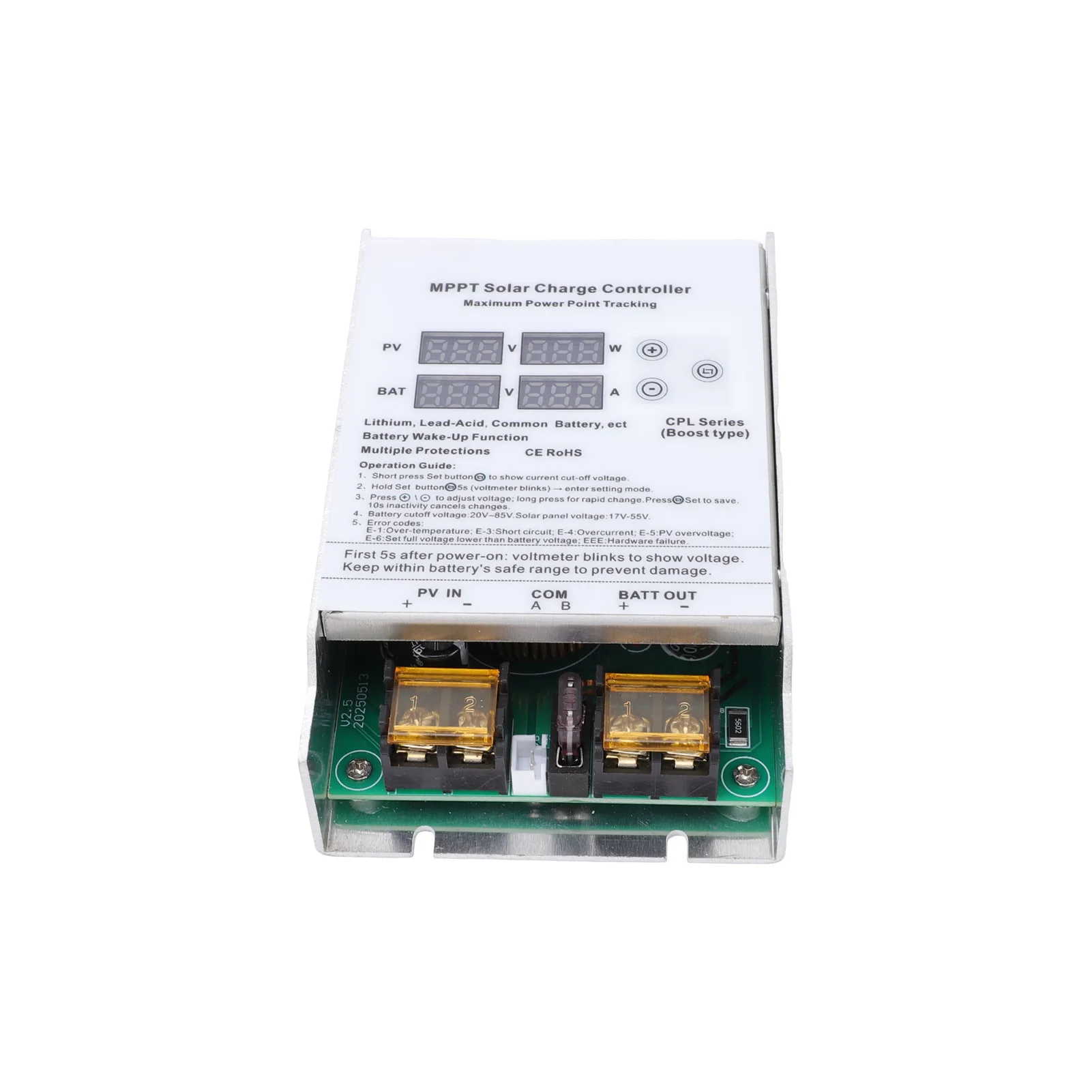 Контроллер заряда солнечных батарей MPPT 600 Вт, повышающий регулятор с LED-дисплеем, высокая эффективность для 24В, 36В, 48В, 60В, 72В, для различных аккумуляторов, для гольф-каров
Контроллер заряда солнечных батарей MPPT 600 Вт, повышающий регулятор с LED-дисплеем, высокая эффективность для 24В, 36В, 48В, 60В, 72В, для различных аккумуляторов, для гольф-каров