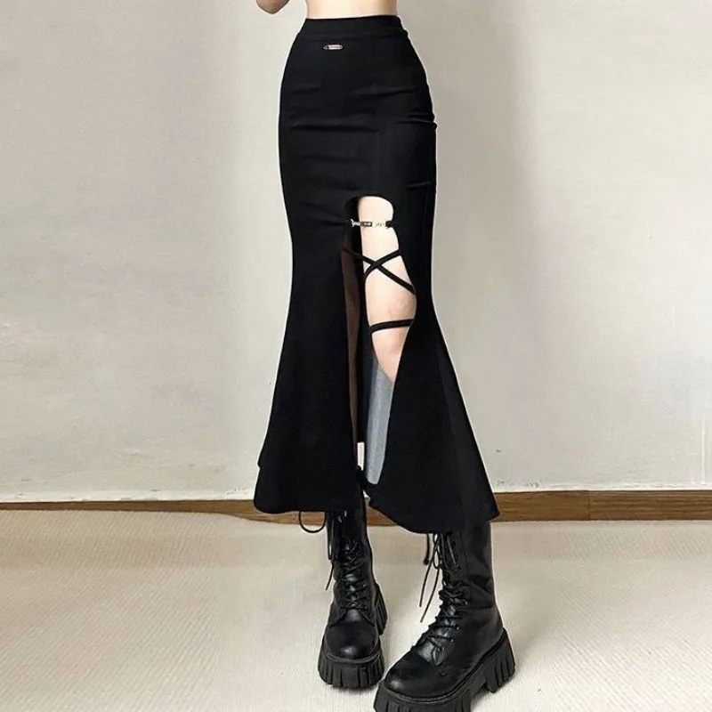 Skirts Women Bandage Side-slit Chic High Street Sweet Spicy Girls European Style All-match Trendy Ins Popular Summer Y2k Mujer
Skirts Women Bandage Side-slit Chic High Street Sweet Spicy Girls European Style All-match Trendy Ins Popular Summer Y2k Mujer