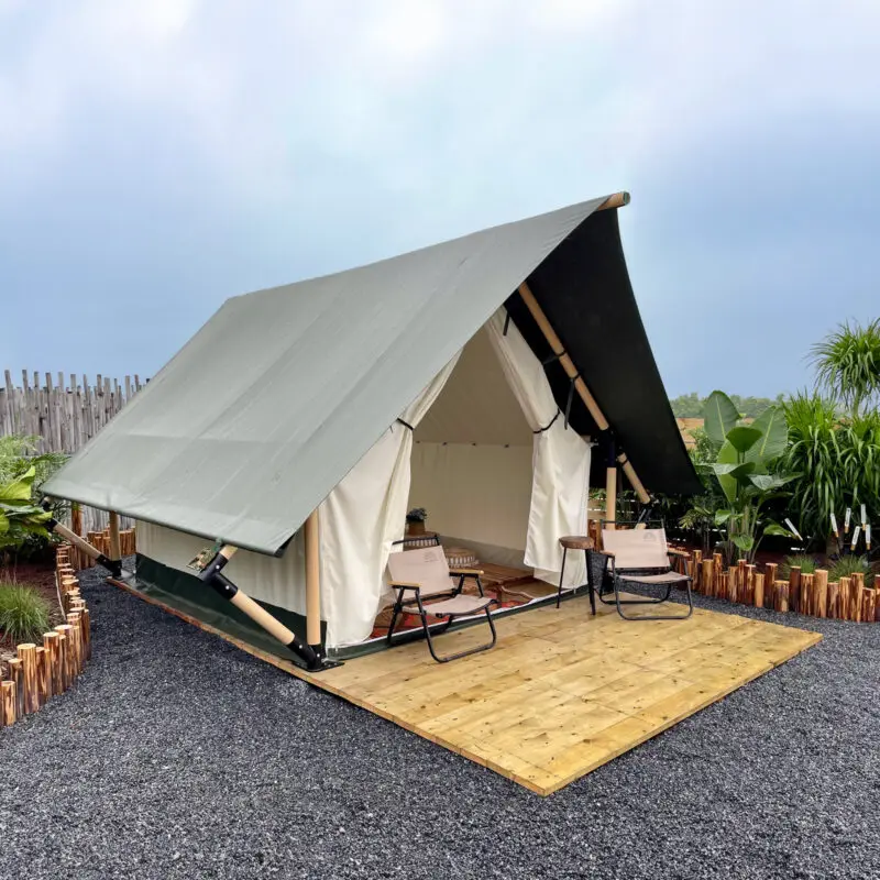 Meet Different Scenarios Professional Triangular Glamping Loft Lodge Wooden Safari Tent for Family
Meet Different Scenarios Professional Triangular Glamping Loft Lodge Wooden Safari Tent for Family