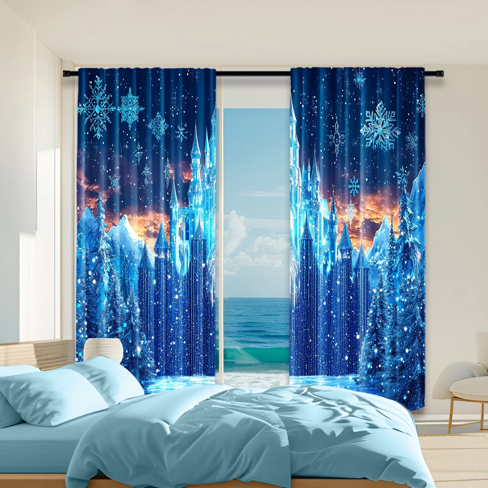 2 pcs, versatile polyester transparent curtains for home decoration Blue Arctic Snowflake for use in bedrooms and living rooms
2 pcs, versatile polyester transparent curtains for home decoration Blue Arctic Snowflake for use in bedrooms and living rooms