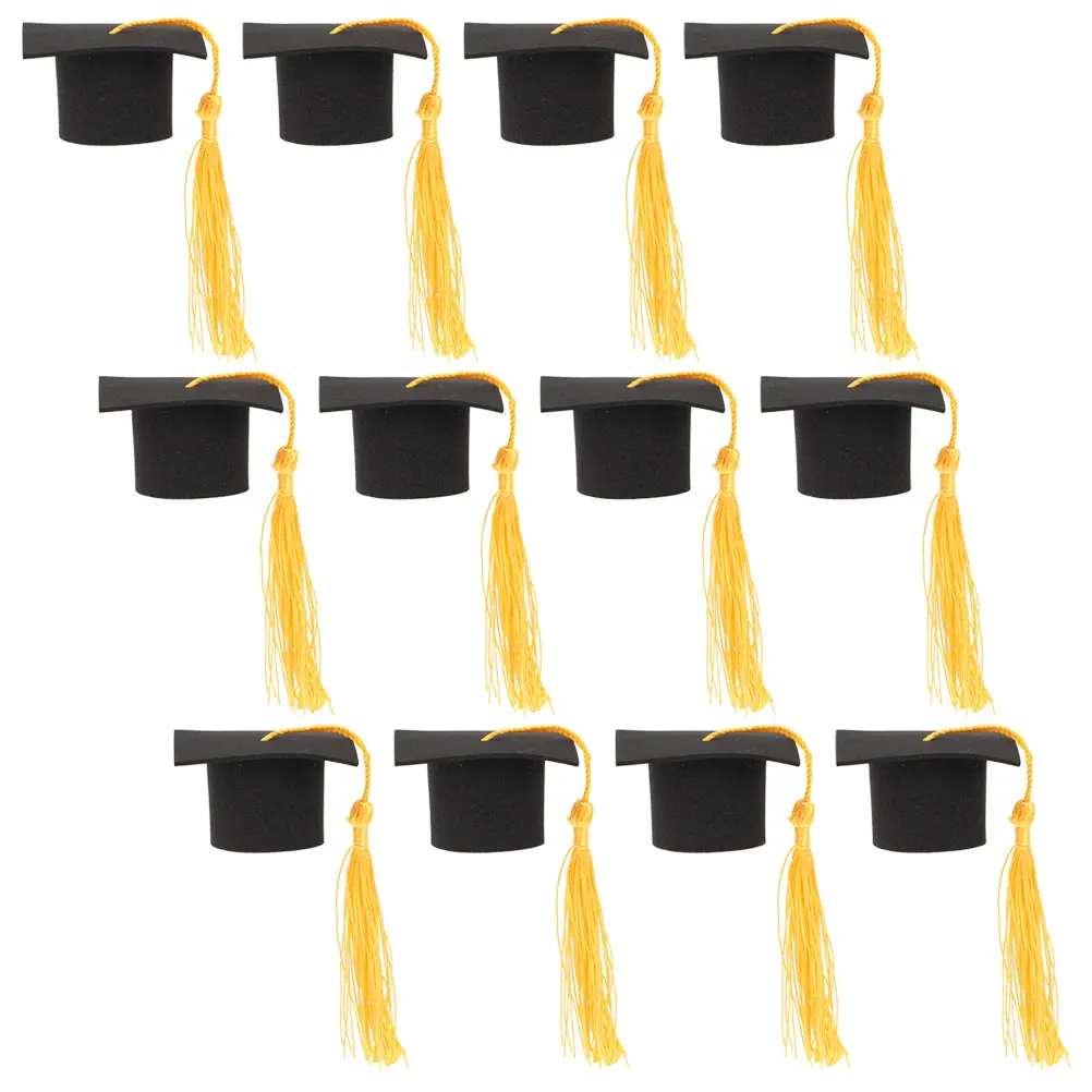 12pcs Mini Graduation Caps Yellow Tassels Cake Cupcake Decorations Lightweight Polyester Material Party Desserts Graduation
12pcs Mini Graduation Caps Yellow Tassels Cake Cupcake Decorations Lightweight Polyester Material Party Desserts Graduation