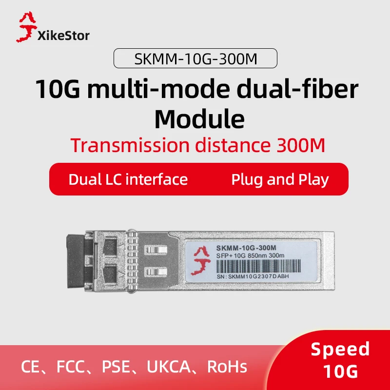 10-gigabit Multi-mode SFP+ Dual Fiber Optical Module Transmission Distance 300M Speed 10G Double LC Interface Plug and Send
10-gigabit Multi-mode SFP+ Dual Fiber Optical Module Transmission Distance 300M Speed 10G Double LC Interface Plug and Send