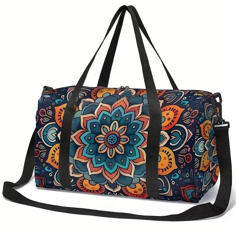 Luxury Mandala pattern Bohemian style 3D Printed Large Capacity Travel Bags Barrel Shape Crossbody Bag Sports Bags Gym Yoga Bag
Luxury Mandala pattern Bohemian style 3D Printed Large Capacity Travel Bags Barrel Shape Crossbody Bag Sports Bags Gym Yoga Bag