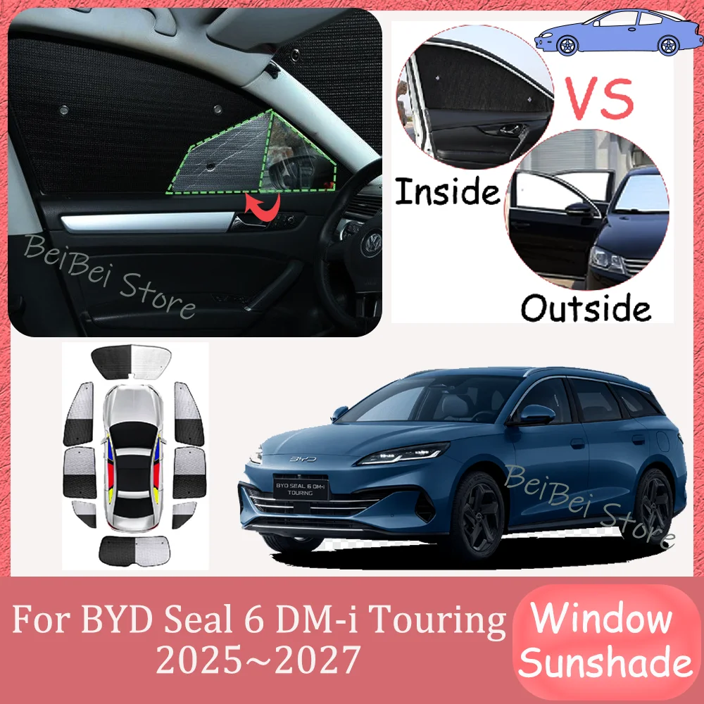 Для BYD Seal 6 DM-i Touring 2025~2027 2026: Алюминиевая солнцезащитная шторка для боковых окон и лобового стекла, защита от УФ-лучей, аксессуары для интерьера автомобиля
Для BYD Seal 6 DM-i Touring 2025~2027 2026: Алюминиевая солнцезащитная шторка для боковых окон и лобового стекла, защита от УФ-лучей, аксессуары для интерьера автомобиля