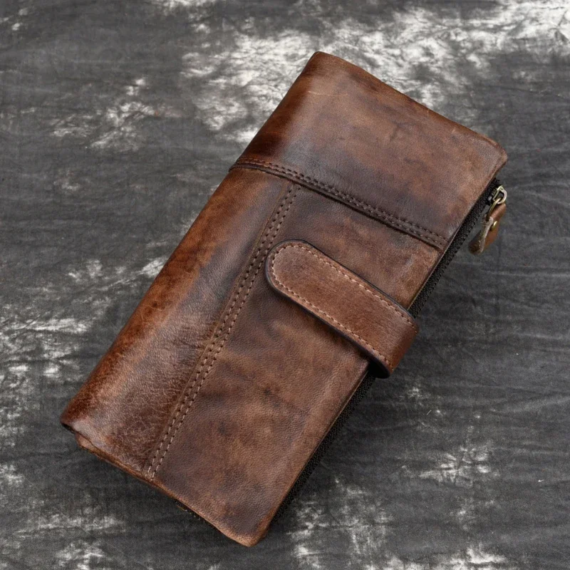 Newsbirds Vintage Fashion Wax oil skin Long Purse Genuine Leather Notecase For Ladies Girls 2 Folds Long Wallet RIFD Men Wallet
Newsbirds Vintage Fashion Wax oil skin Long Purse Genuine Leather Notecase For Ladies Girls 2 Folds Long Wallet RIFD Men Wallet