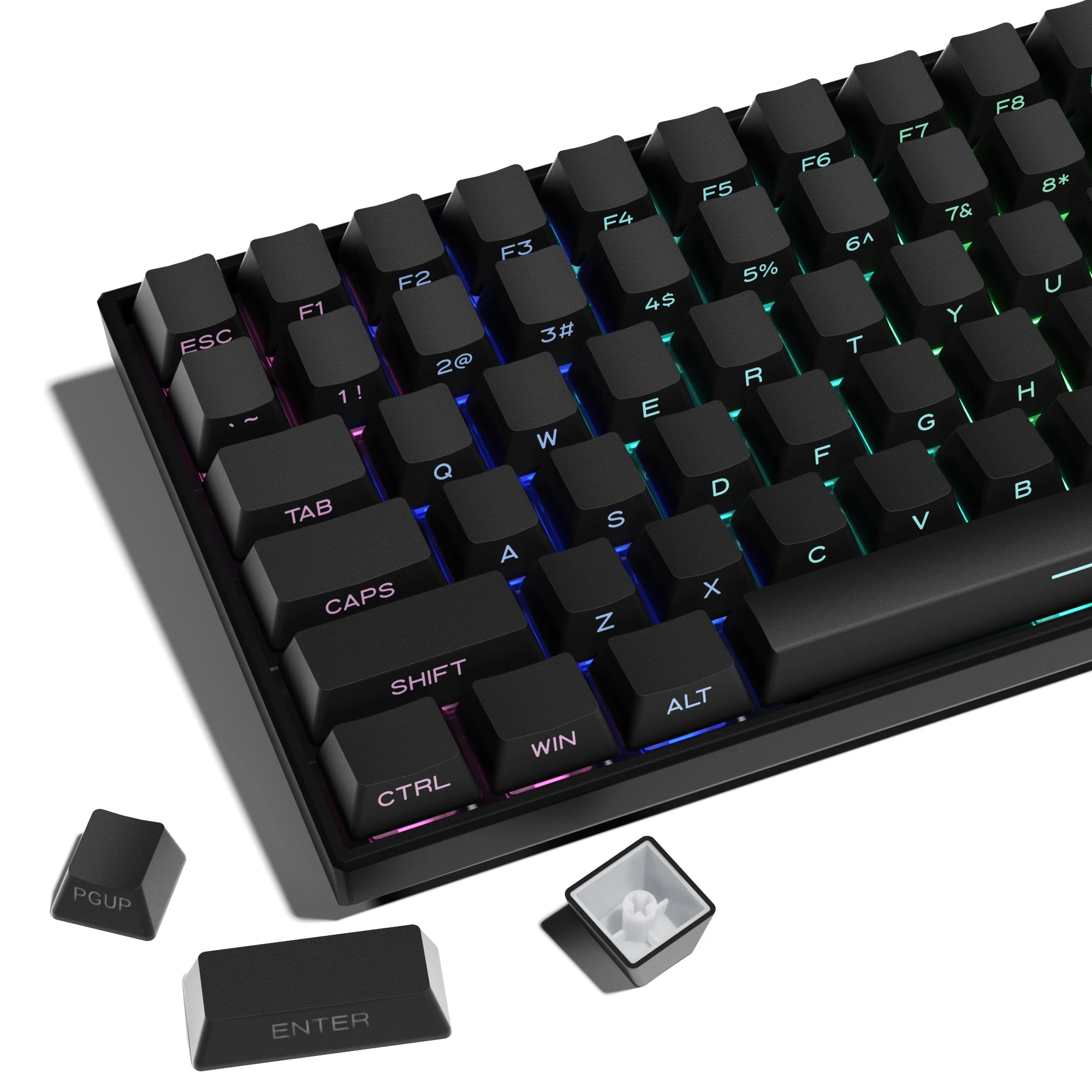 XVX Side Print Shine Through Keycaps OEM Profile PBT Double Shot Keycap Backlit Keycaps For Gamer Mechanical Keyboard Black
XVX Side Print Shine Through Keycaps OEM Profile PBT Double Shot Keycap Backlit Keycaps For Gamer Mechanical Keyboard Black
