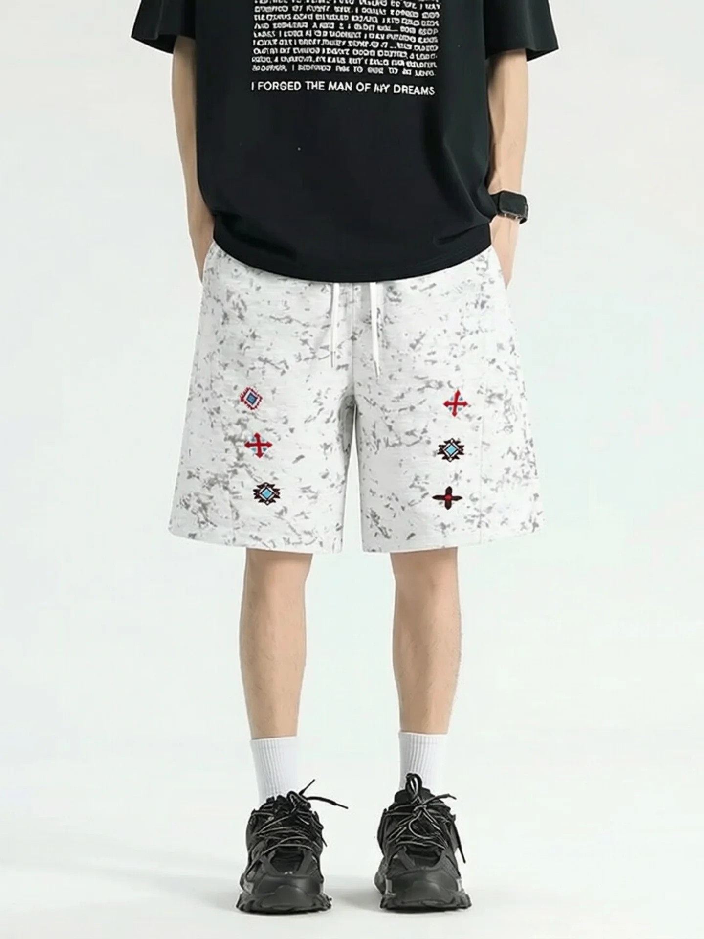 American Style Embroidered Tie Dye Shorts Men Summer 2026 New Outwear High Sensation Cool Boys Sports Five Pants
American Style Embroidered Tie Dye Shorts Men Summer 2026 New Outwear High Sensation Cool Boys Sports Five Pants