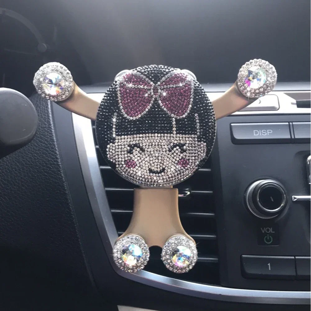 Super Cute Car AC Outlet Mobile Phone Mount Holder Lovely Cartoon GPS Stand with Crystals Great Gift for Women Girls
Super Cute Car AC Outlet Mobile Phone Mount Holder Lovely Cartoon GPS Stand with Crystals Great Gift for Women Girls