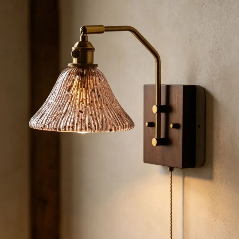 Vintage Glass Wall Light Home Art Decor Wood Base With Switch For Living Room Bedroom Shop E27 Bulb Wall Sconce
Vintage Glass Wall Light Home Art Decor Wood Base With Switch For Living Room Bedroom Shop E27 Bulb Wall Sconce