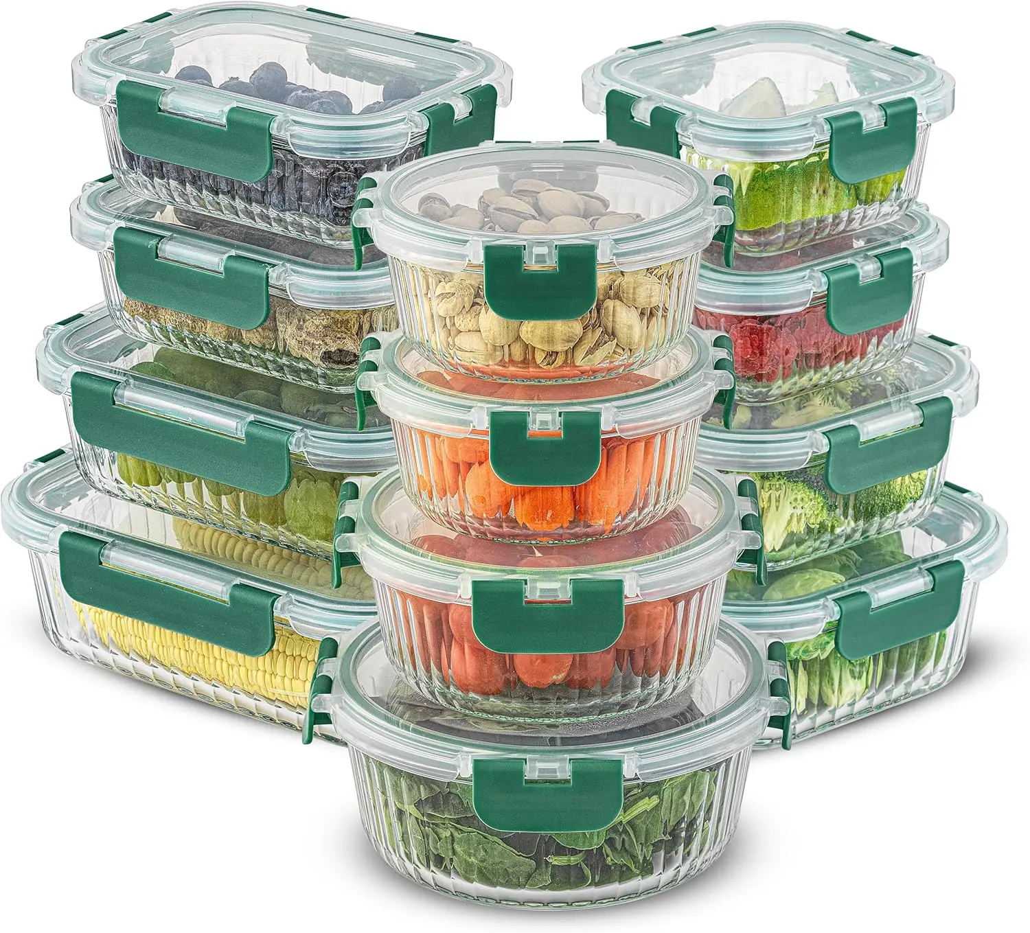 24pc Borosilicate Glass Storage Containers with Lids, Airtight Freezer Safe Food Containers for Kitchen and Meal Prep
24pc Borosilicate Glass Storage Containers with Lids, Airtight Freezer Safe Food Containers for Kitchen and Meal Prep