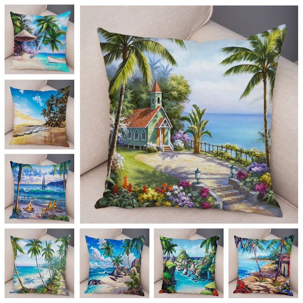 Colorful Vintage Style Coconut Tree Printed Square Pillowslip Polyester Cushion Cover Pillowcase Soft Car Seat Living Room Home
Colorful Vintage Style Coconut Tree Printed Square Pillowslip Polyester Cushion Cover Pillowcase Soft Car Seat Living Room Home