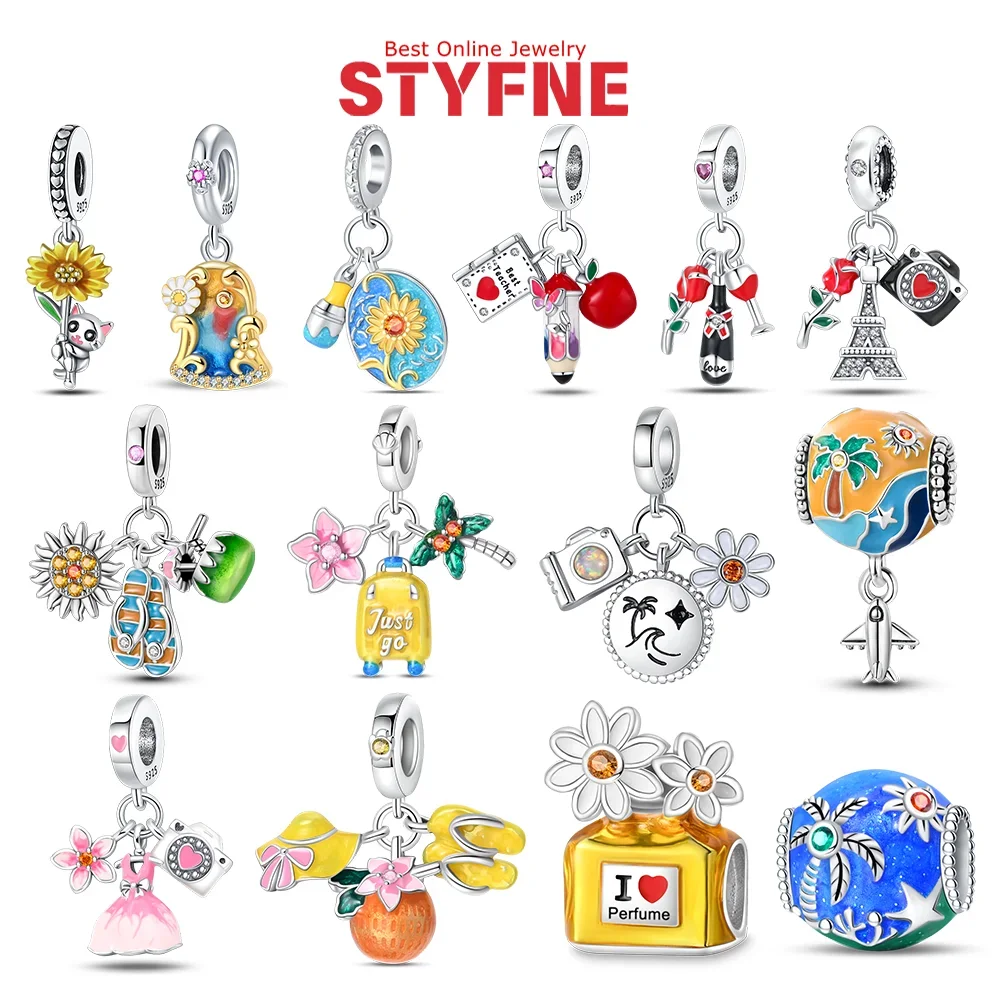 925 Sterling Silver Charms Coconut Sunflower Flower Dress Camera Slippers Beads Pendants Fit Original Bracelets DIY Jewelry
925 Sterling Silver Charms Coconut Sunflower Flower Dress Camera Slippers Beads Pendants Fit Original Bracelets DIY Jewelry