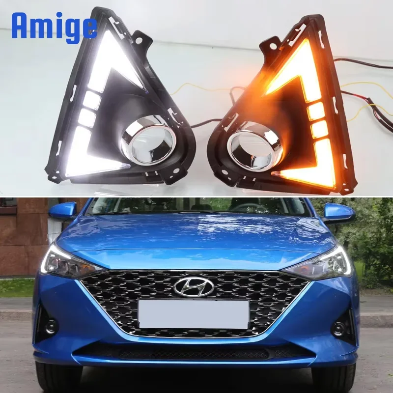 LED DRL Daylights For Hyundai Solaris 2021 2022 Dynamic Yellow Turn Signal Daytime Running Headlights
LED DRL Daylights For Hyundai Solaris 2021 2022 Dynamic Yellow Turn Signal Daytime Running Headlights