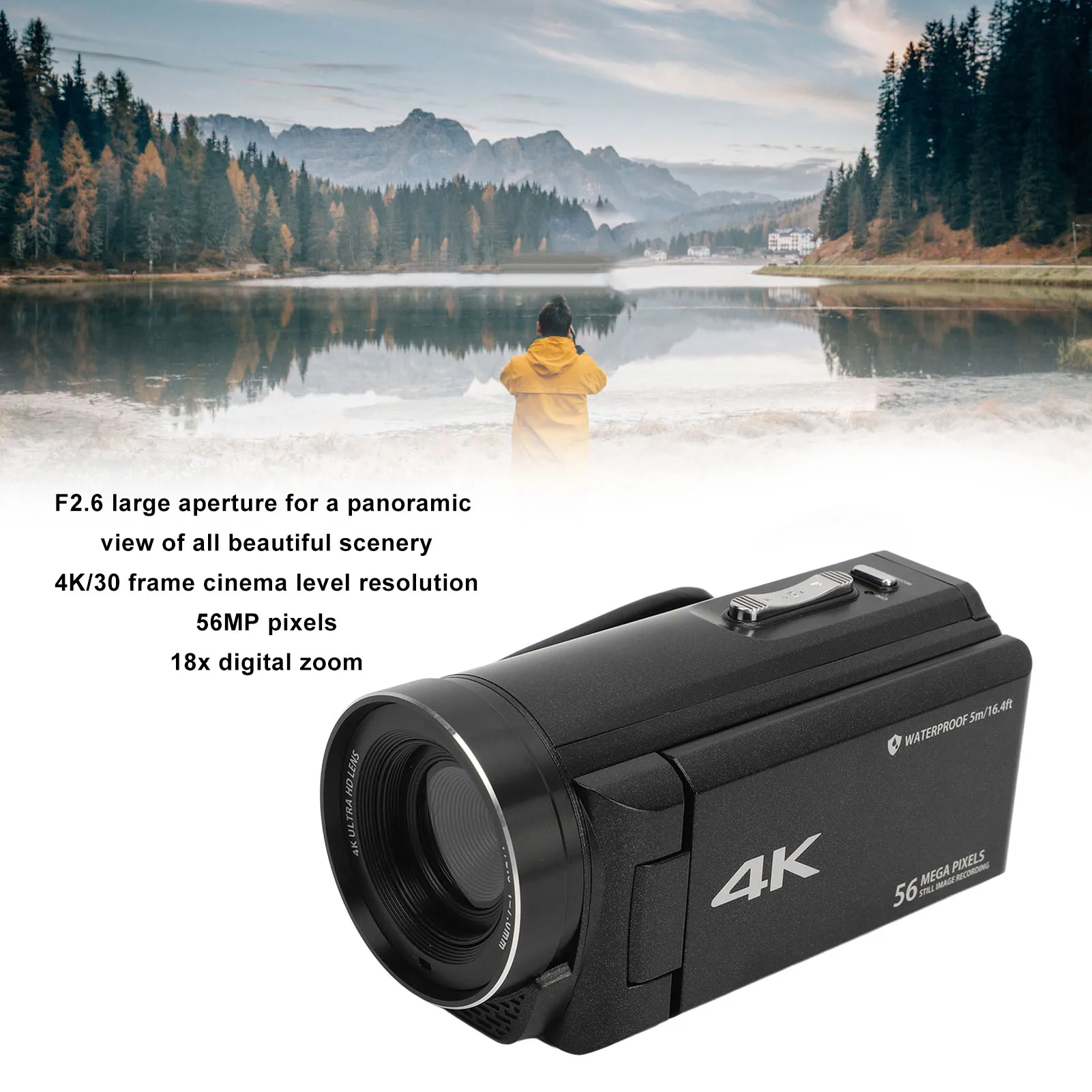 4K Digital Camera 3.0 Inch Rotating Touchscreen F2.6 Large Aperture Night Vision Fill Light 4K Digital Video Camera for Travel
4K Digital Camera 3.0 Inch Rotating Touchscreen F2.6 Large Aperture Night Vision Fill Light 4K Digital Video Camera for Travel