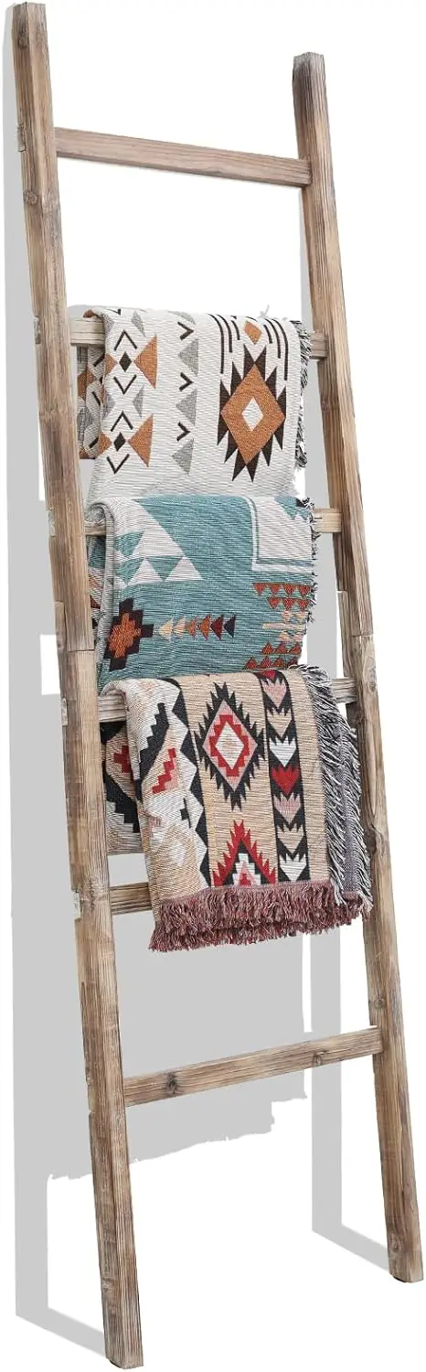 6.4ft Extra Wide Wooden Blanket Ladder Living Room Decorative Farmhouse Quilt Display Holder Rustic Towel Rack for Bathroom, Burnt Brown, 24in Wide
6.4ft Extra Wide Wooden Blanket Ladder Living Room Decorative Farmhouse Quilt Display Holder Rustic Towel Rack for Bathroom, Burnt Brown, 24in Wide